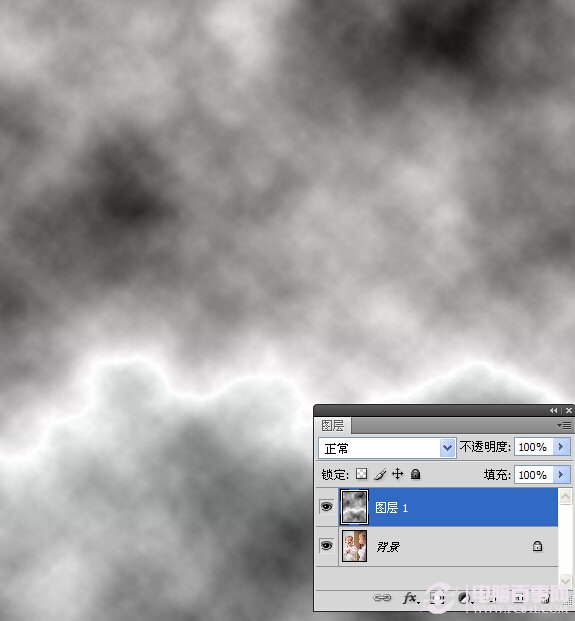 用photoshop制作出宝宝放电效果